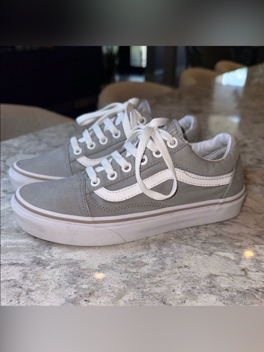 🩶 Vans Old Skool Canvas Sneakers Gray/White Women’s 5.5 / Men’s 4